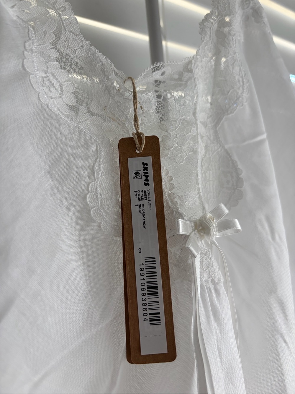 NWT SKIMS White Lace Trim Dress